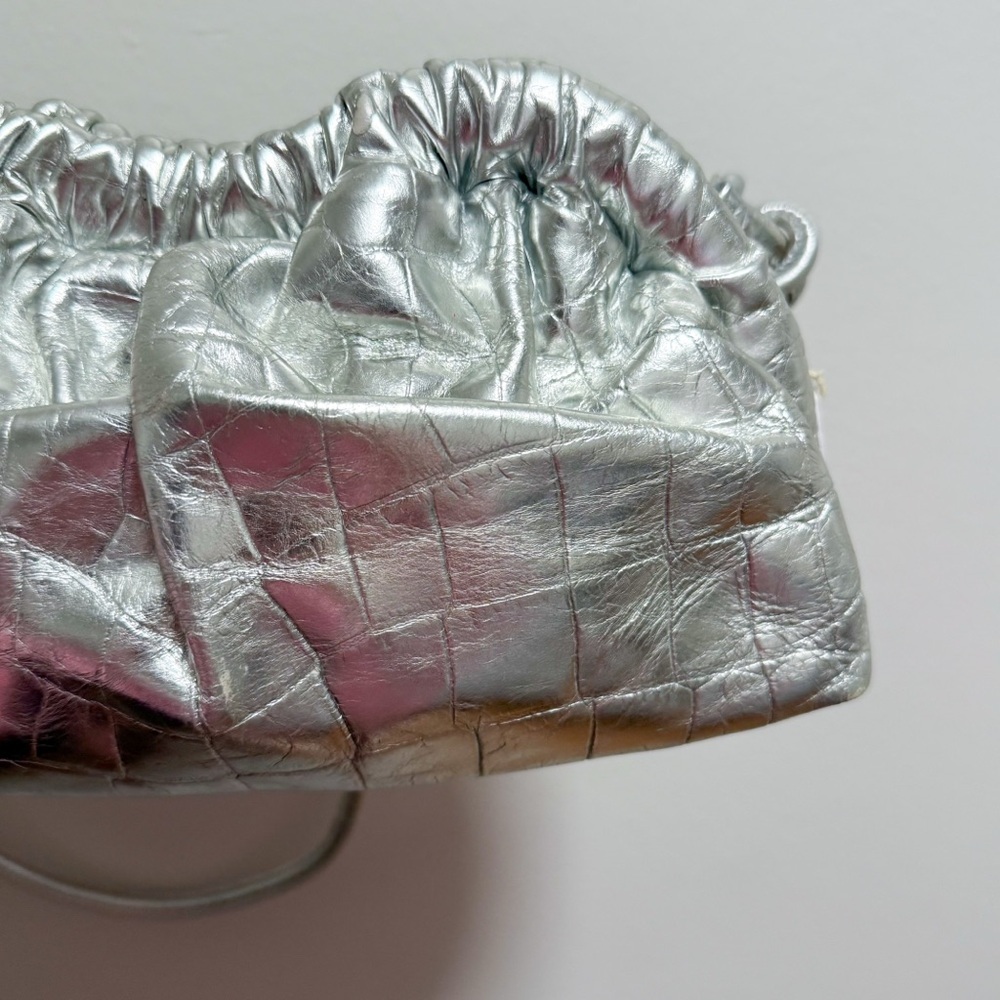 Mansur Gavriel bag silver metallic cloud clutch convertible shoulder party - Picture 5 of 15